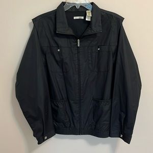 LizGolf utility jacket windbreaker vest plus size 2X black lightweight pockets